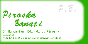 piroska banati business card